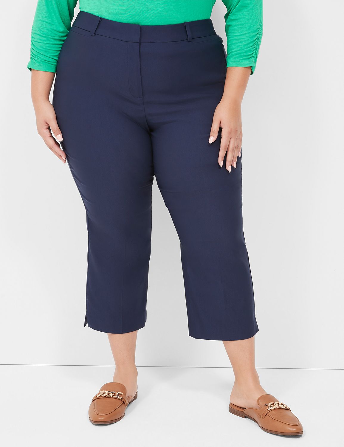 Plus Size Capri Pants for Women High Waisted Lace Slim Fit