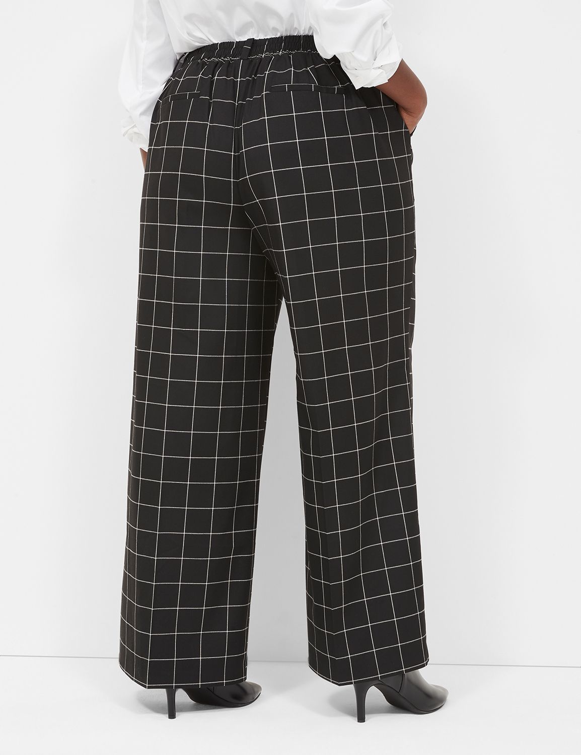 High Rise Pull On Wide Leg
