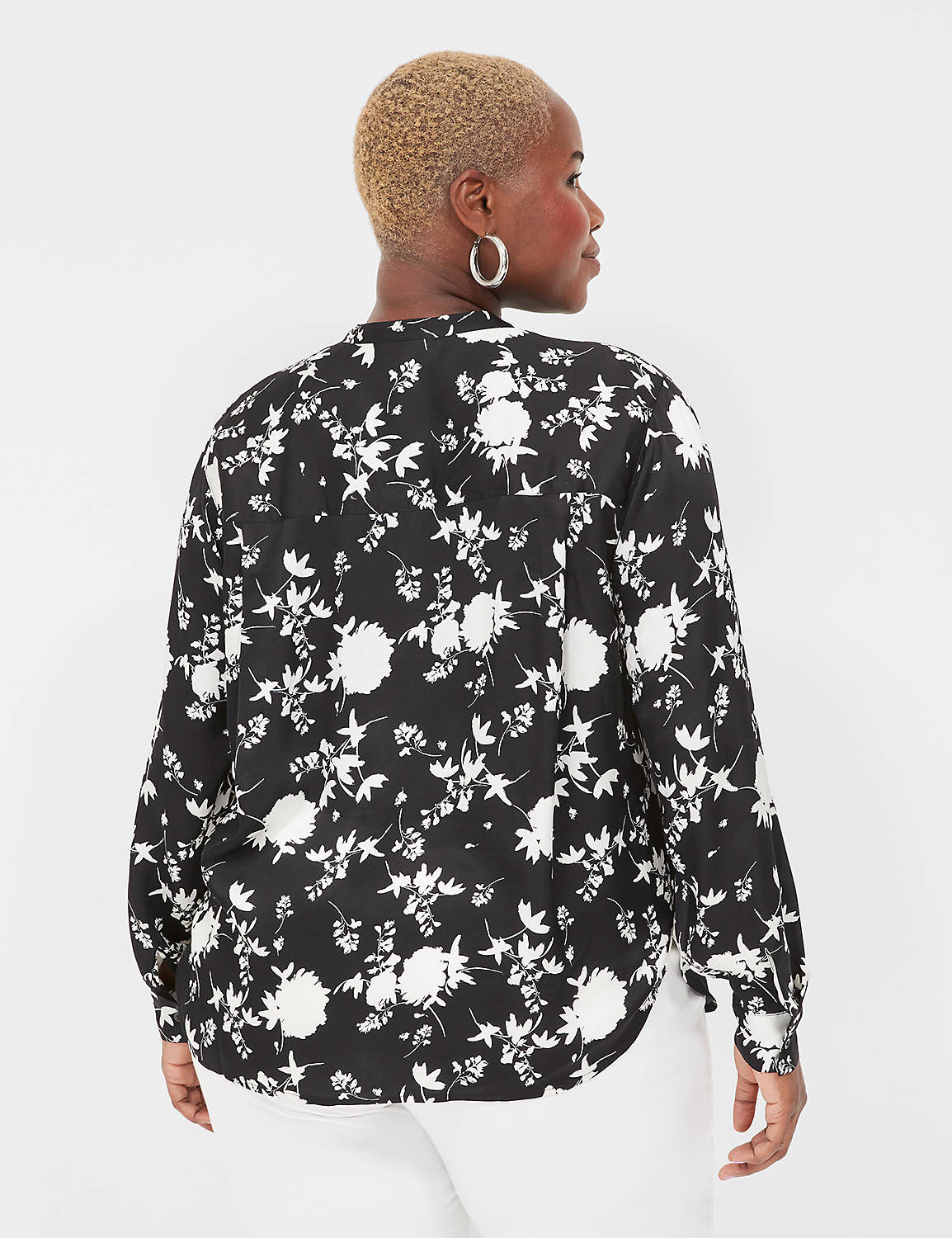 Relaxed Long Sleeve Split Neck Popo Product Image 2