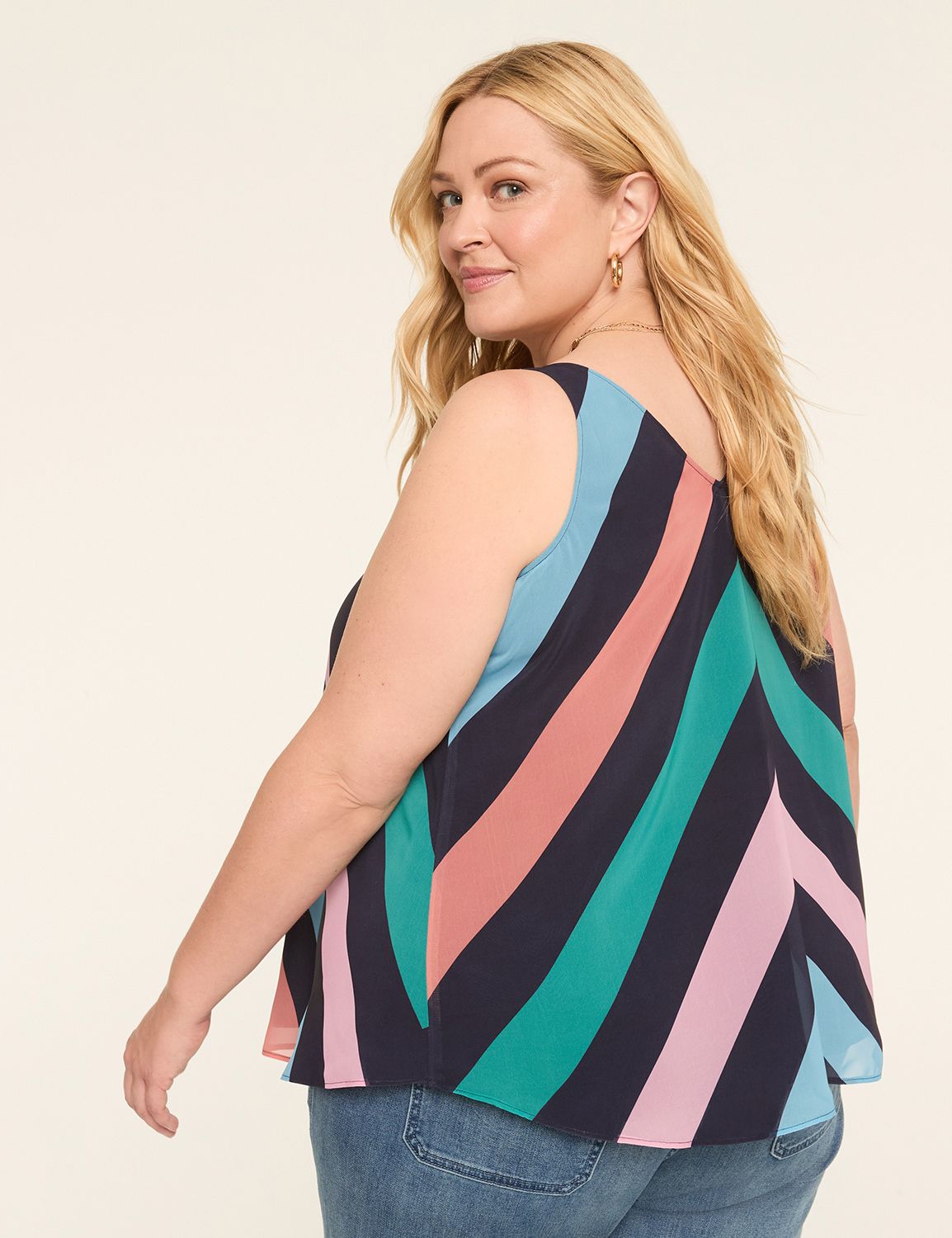 Swing V-Neck Single-Layer Chiffon Tank