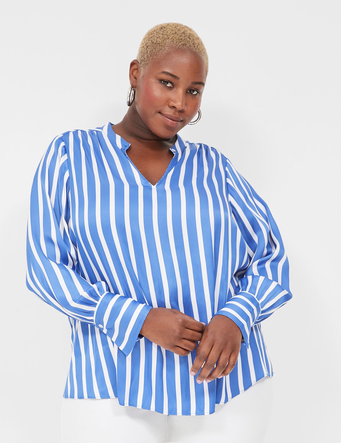 Relaxed LS Collar Blouse 1139021 Product Image 1