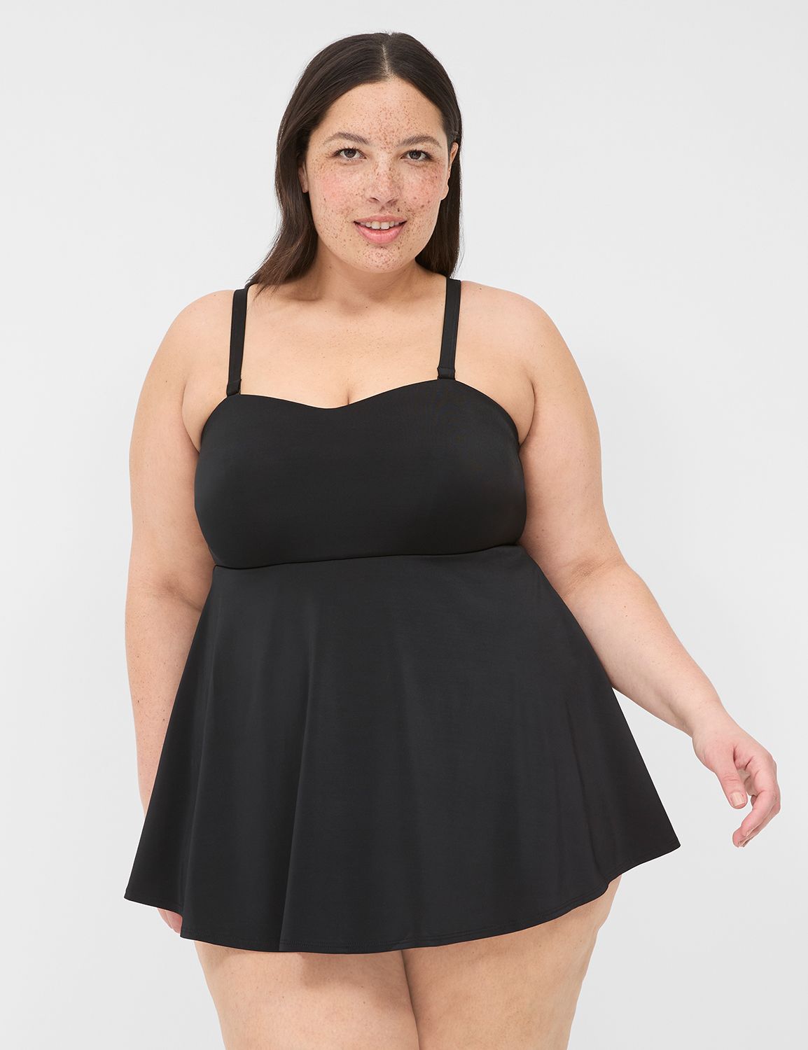 Strapless NW Brief Swim Dress 11405 LaneBryant