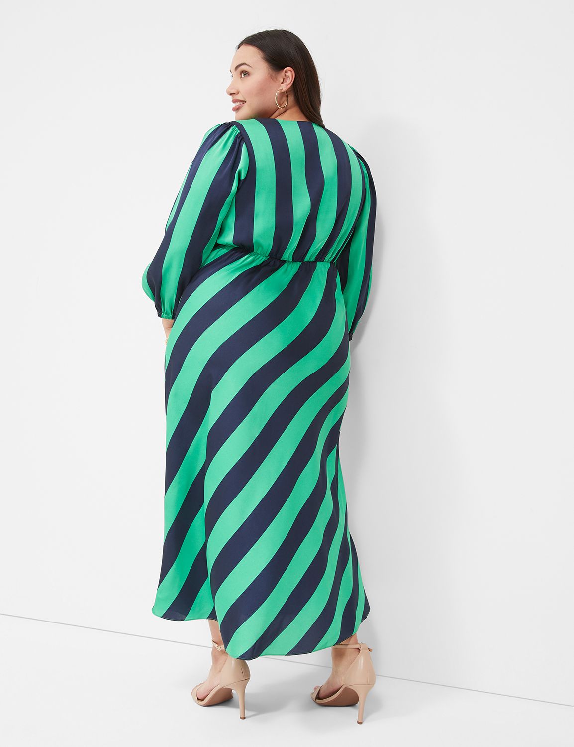 Bracelet Blouson Sleeve V Neck Maxi | LaneBryant