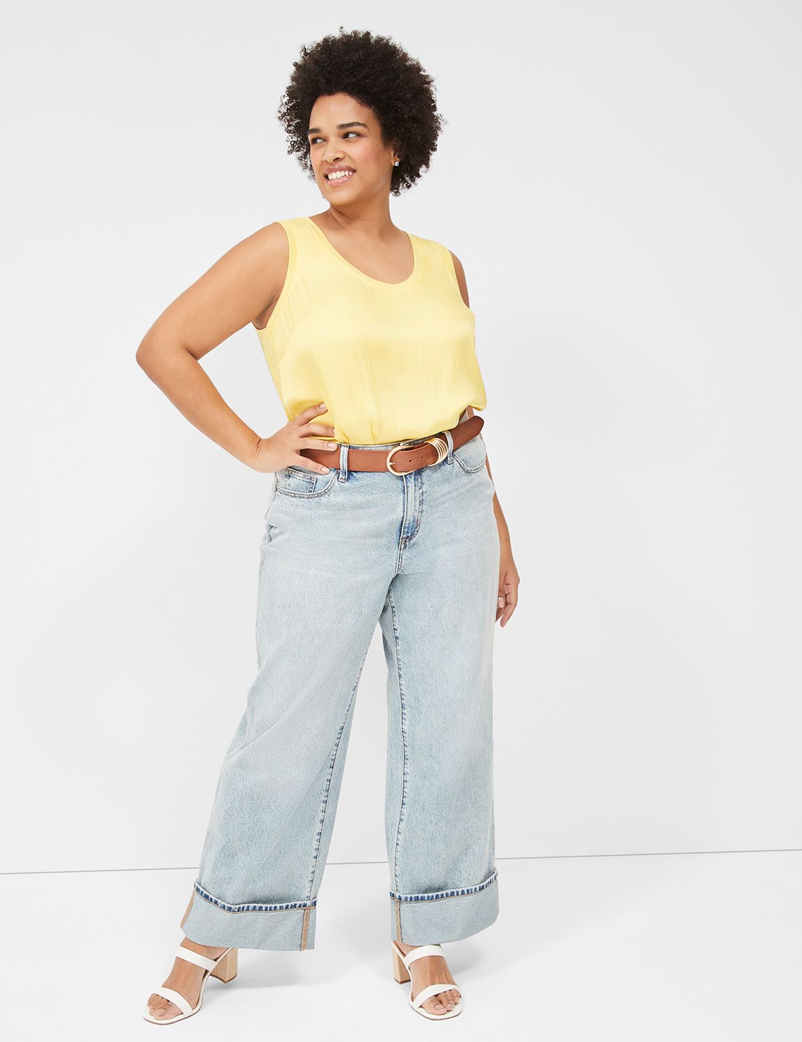 WV Sleeveless Fabric Mix Tank S 113 Product Image 3