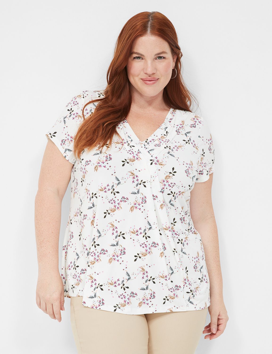 Cap Sleeve Dolman VNeck Matte Jerse Product Image 1