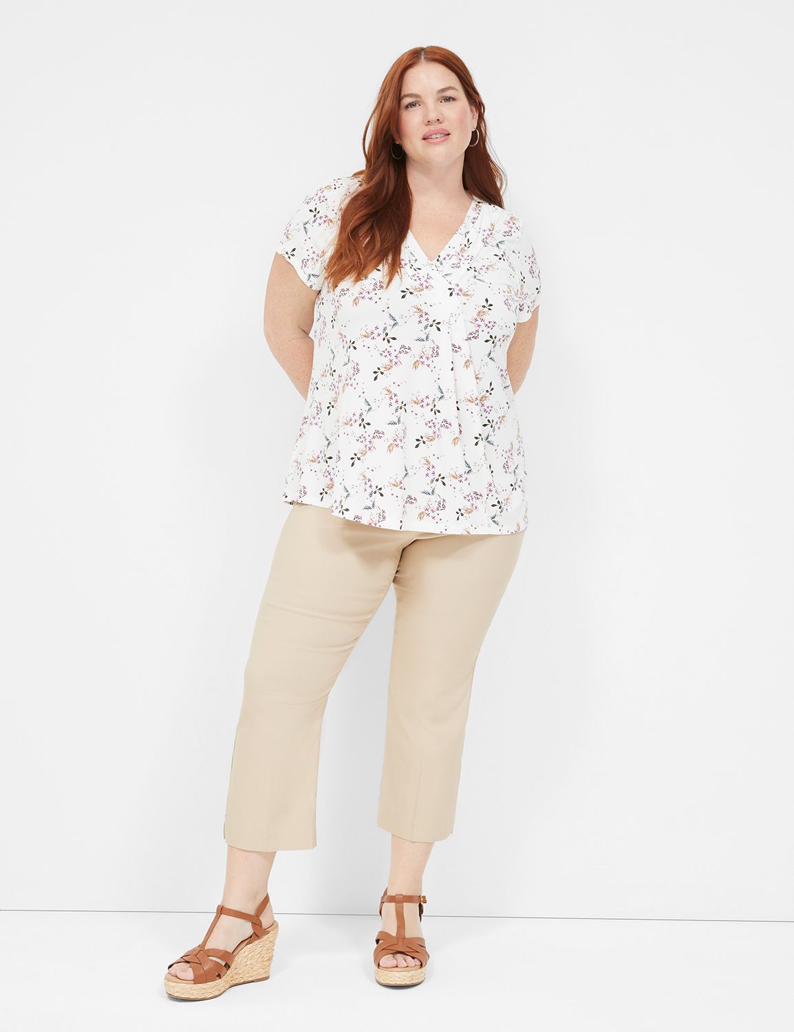 Cap Sleeve Dolman VNeck Matte Jerse Product Image 3