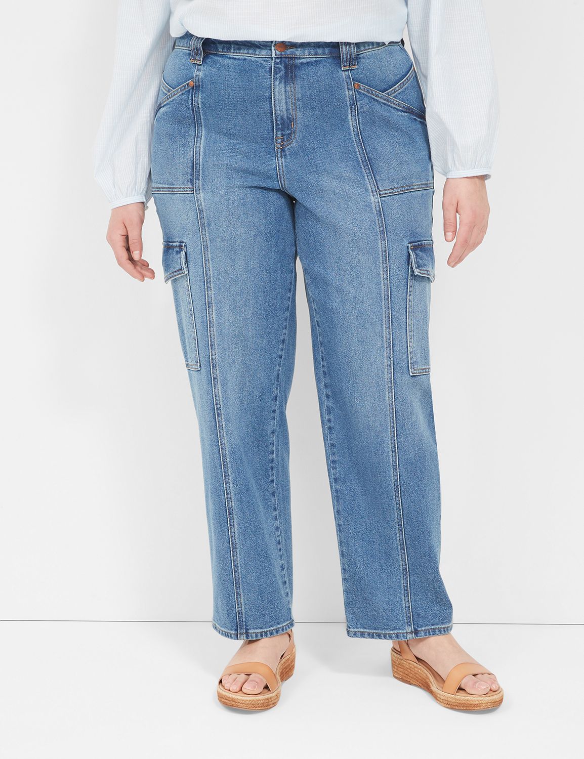 MID RISE STRAIGHT CARGO - MYKONOS W Product Image 1