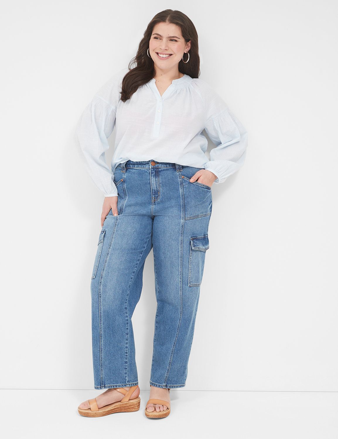 MID RISE STRAIGHT CARGO - MYKONOS W Product Image 3