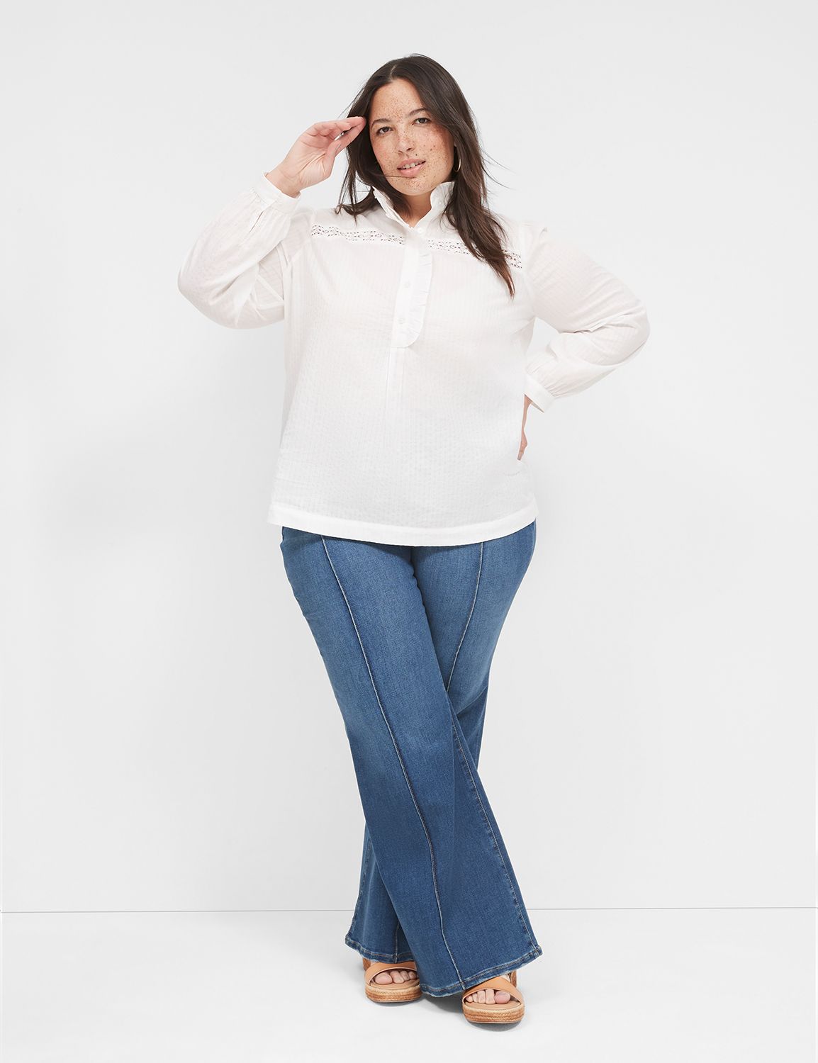 White Plus Size Blouses Dressy Shirts Lane Bryant