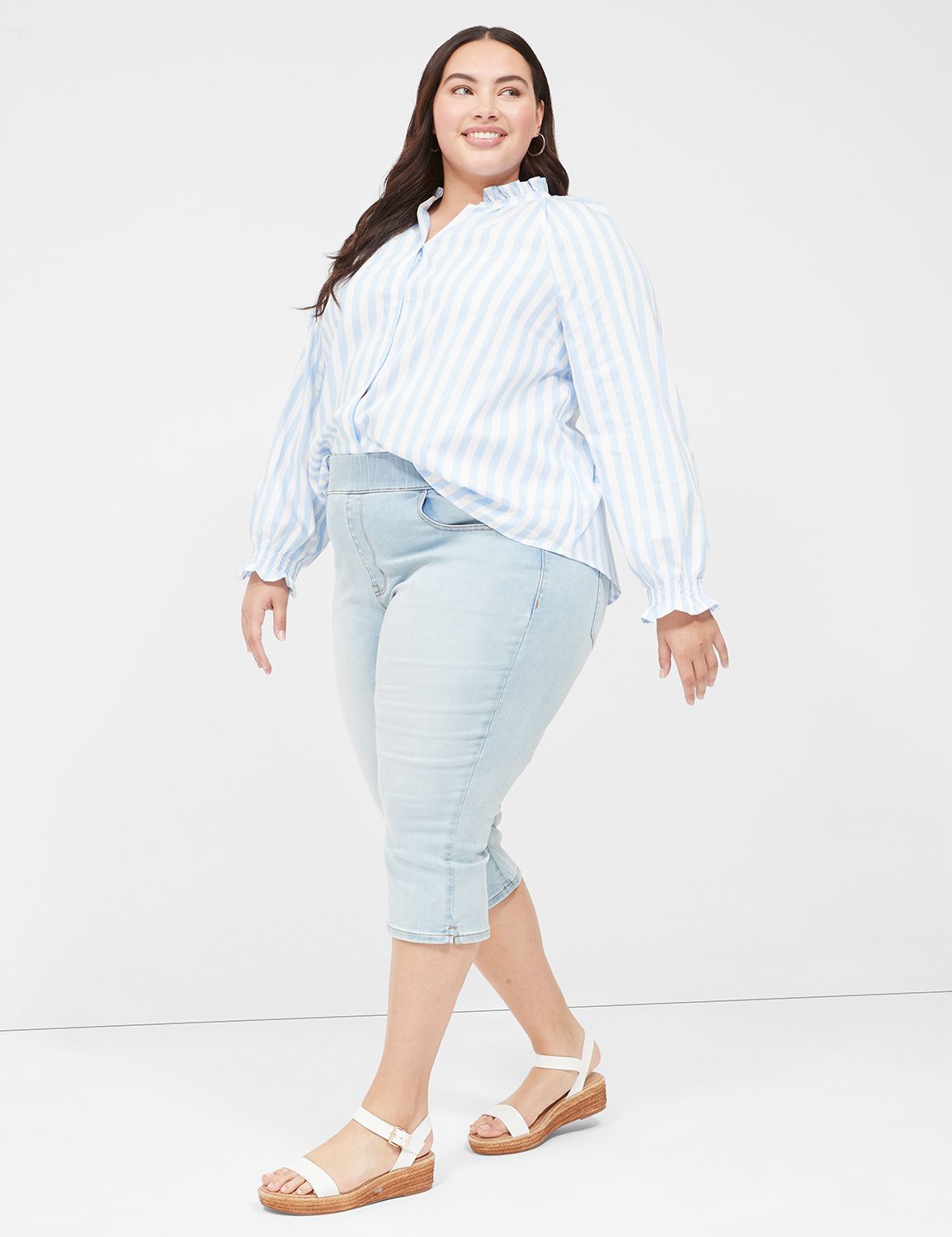 LSAT at Two Button Up Blouse