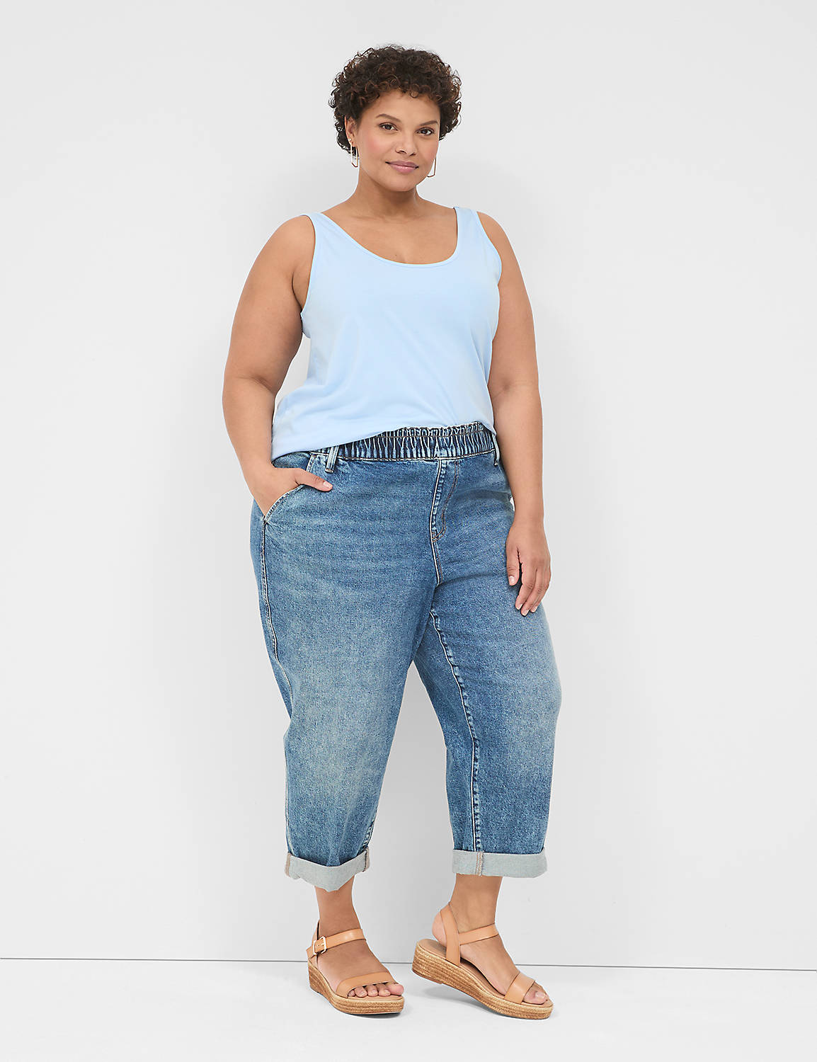 PULL ON MID RISE JEAN - ANITA WASH Product Image 1