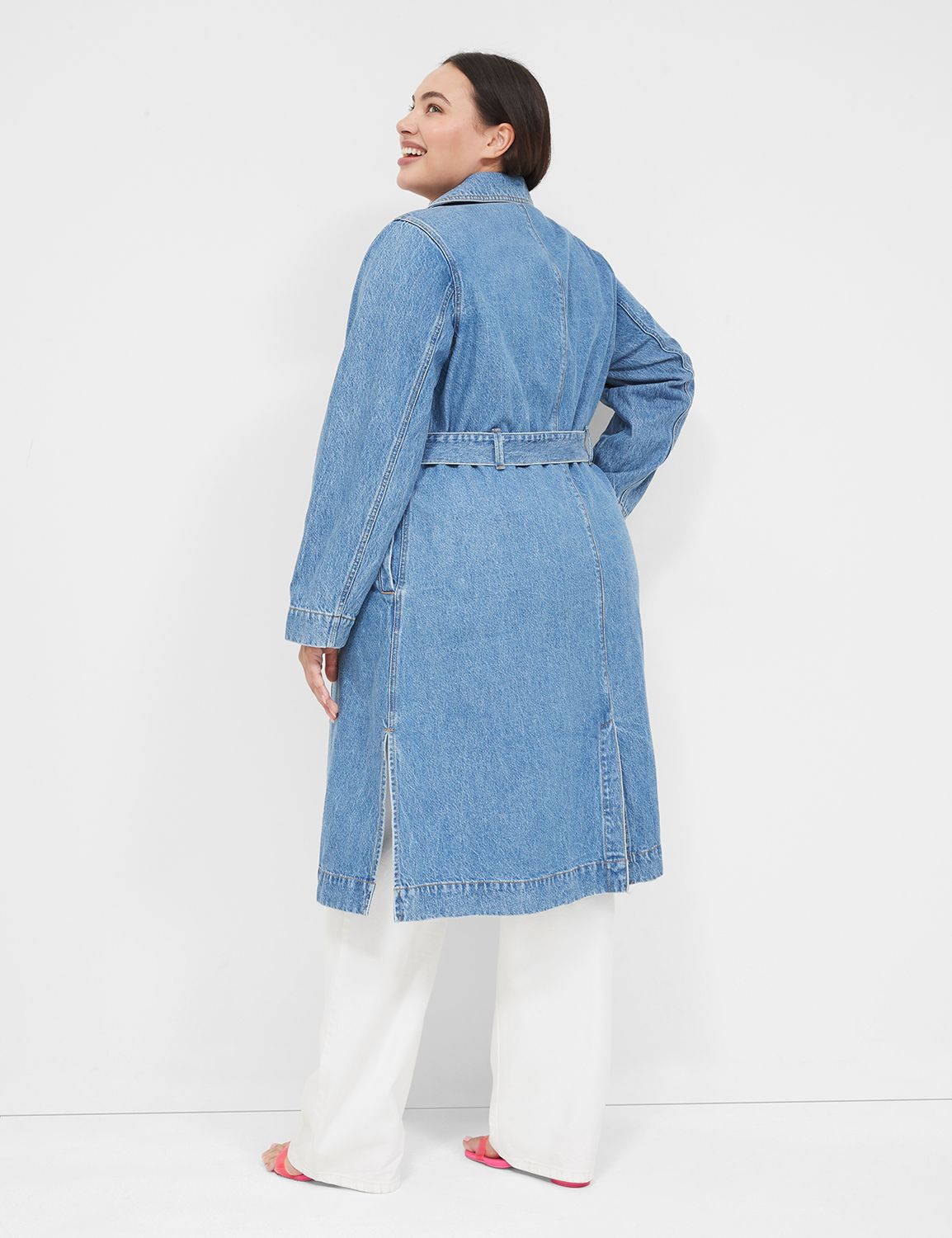 DENIM TRENCH COAT- TUESDAY WASH 114 Product Image 2