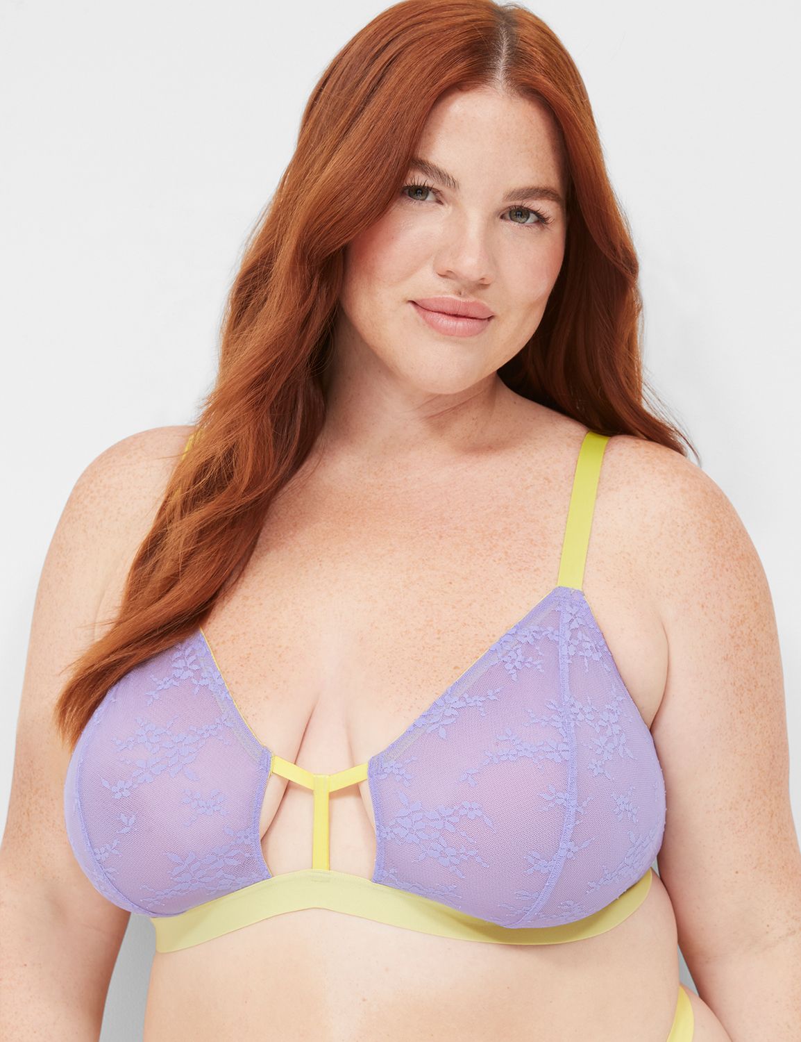 amateur bra Delicate Lace Peek-A-Boo Triangle 1 | LaneBryant