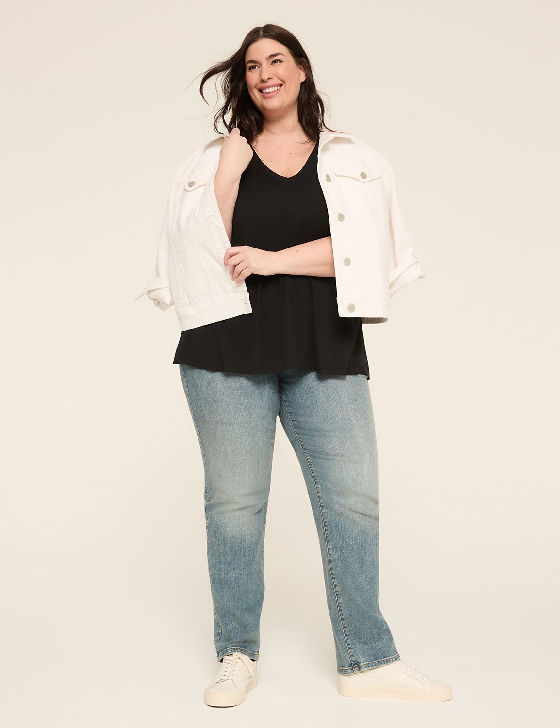 Sleeveless V Neck Swing Tank 210 UP Product Image 3