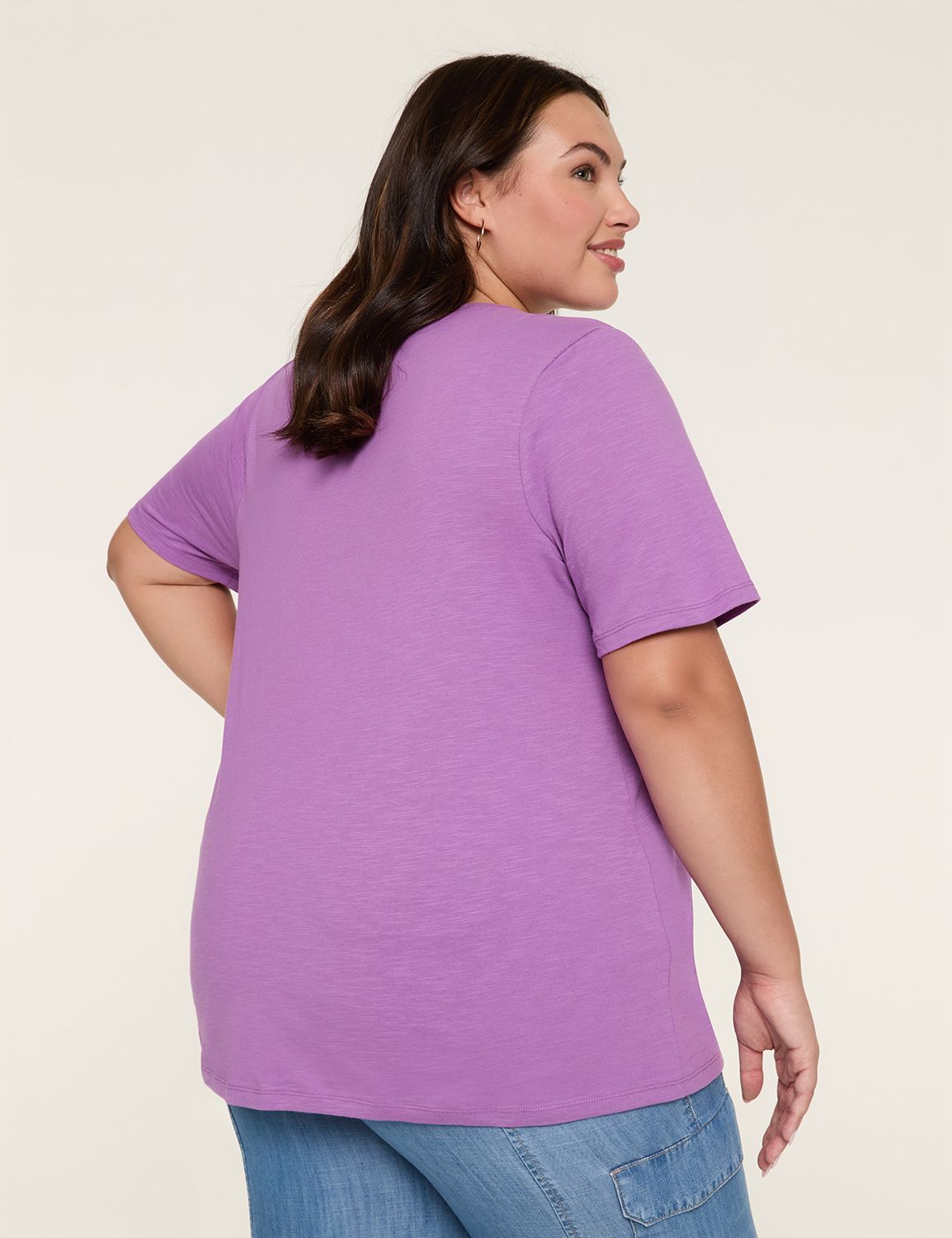 Casual Perfect Sleeve Crew Neck Tee Product Image 2
