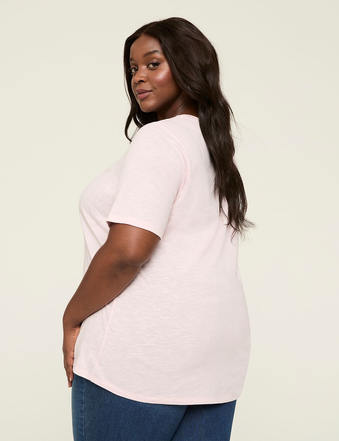 Casual Perfect Sleeve Crew Neck Tee Product Image 2