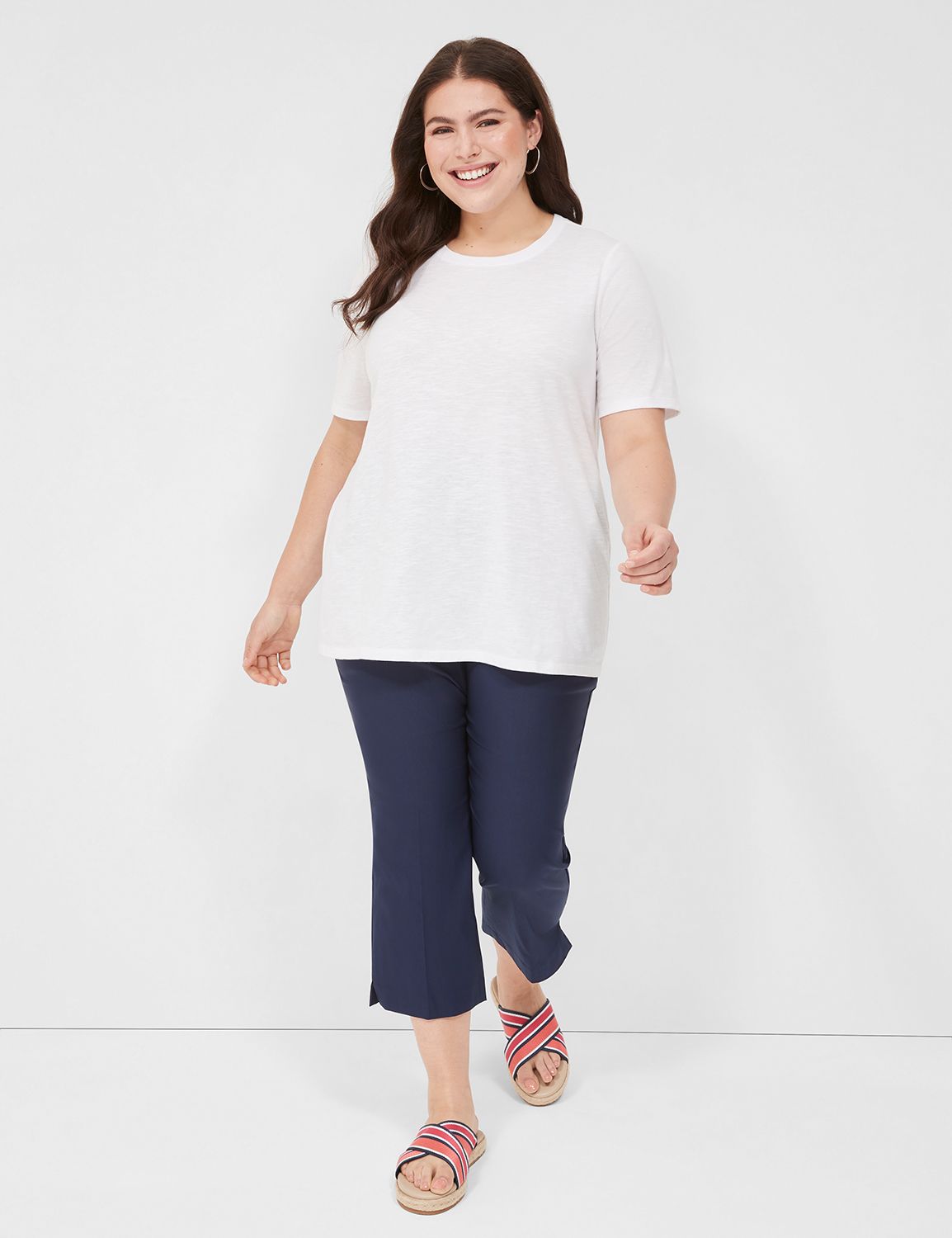 Perfect Sleeve Crew-Neck Tee | LaneBryant