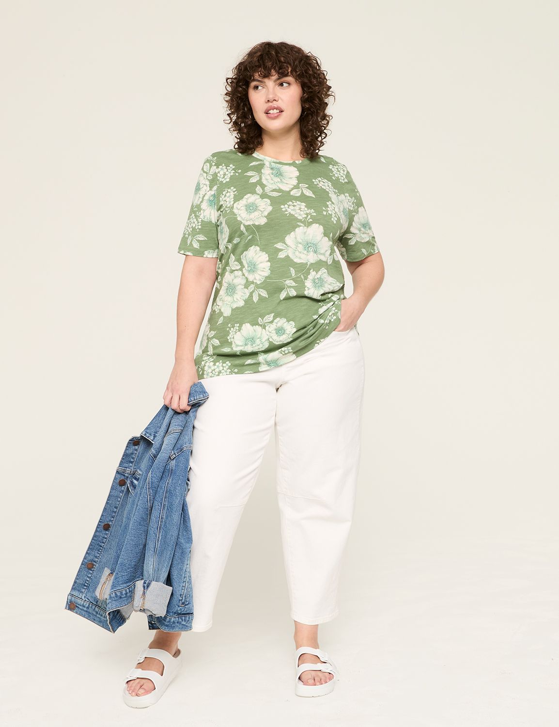 Casual Perfect Sleeve Crew Neck Tee Product Image 3