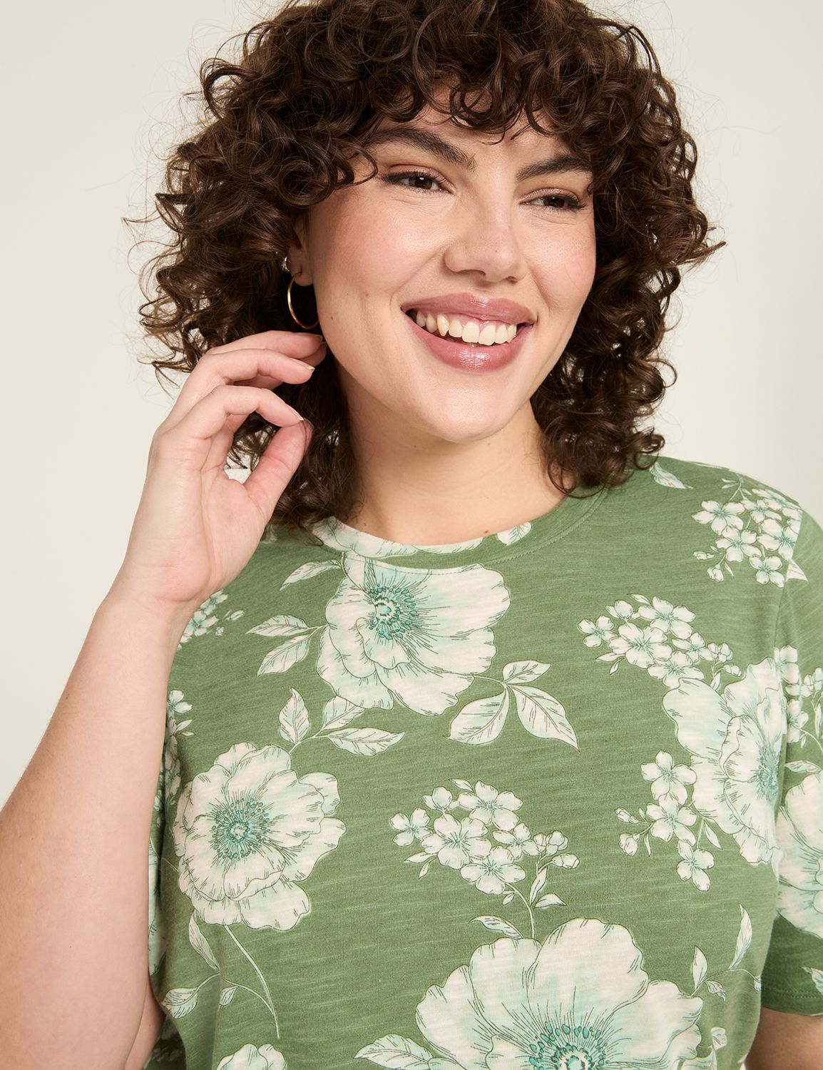 Casual Perfect Sleeve Crew Neck Tee Product Image 4