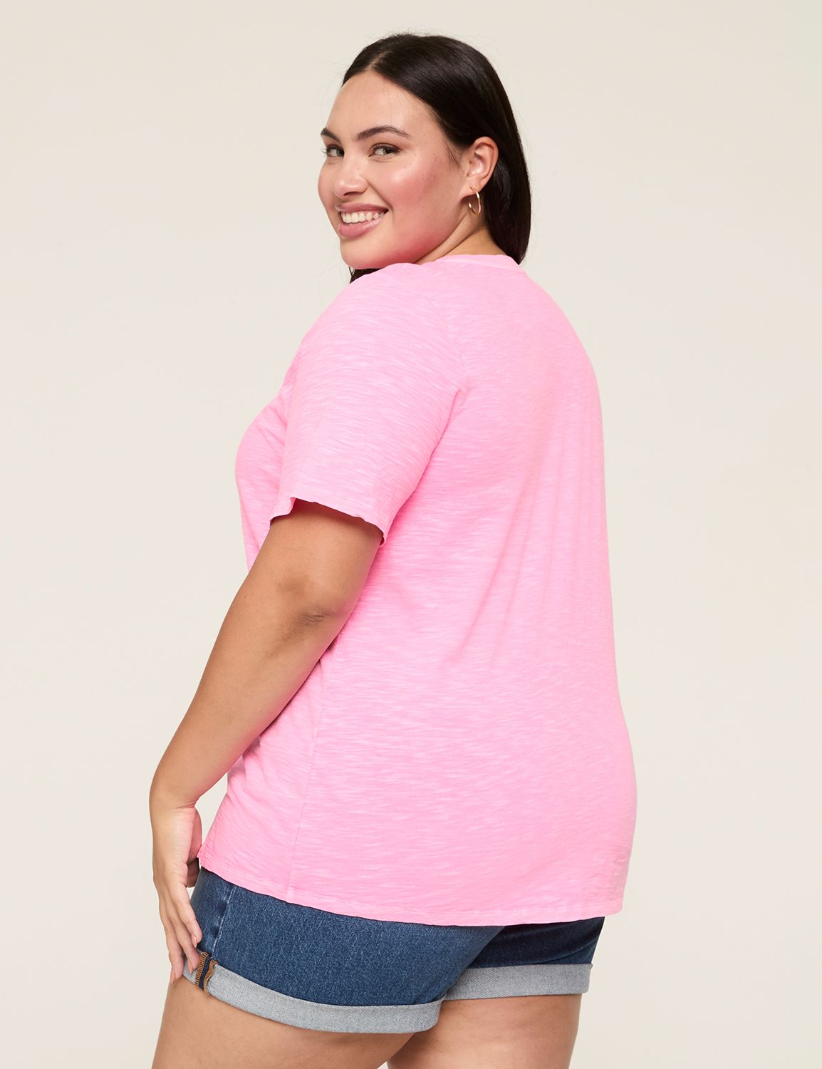 Perfect Sleeve Crew-Neck Wash Tee
