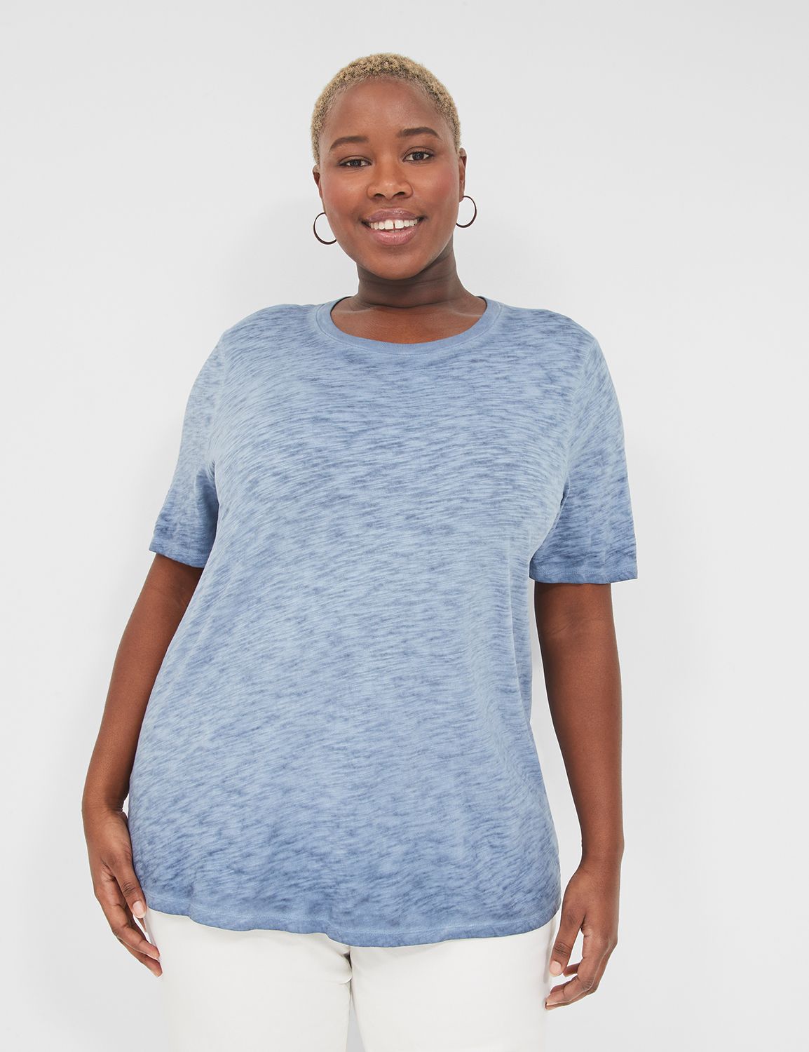 Perfect Sleeve Crew-Neck Wash Tee