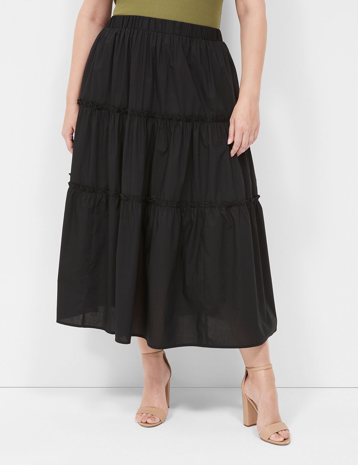 Lane bryant outlet black jean skirt