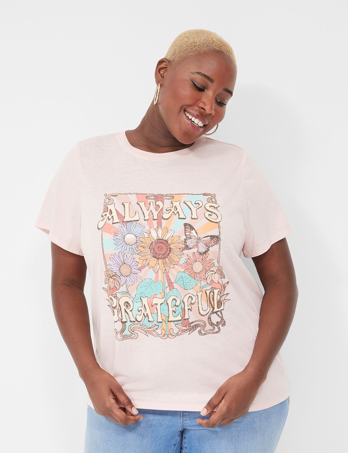 Plus size crew neck tees sale