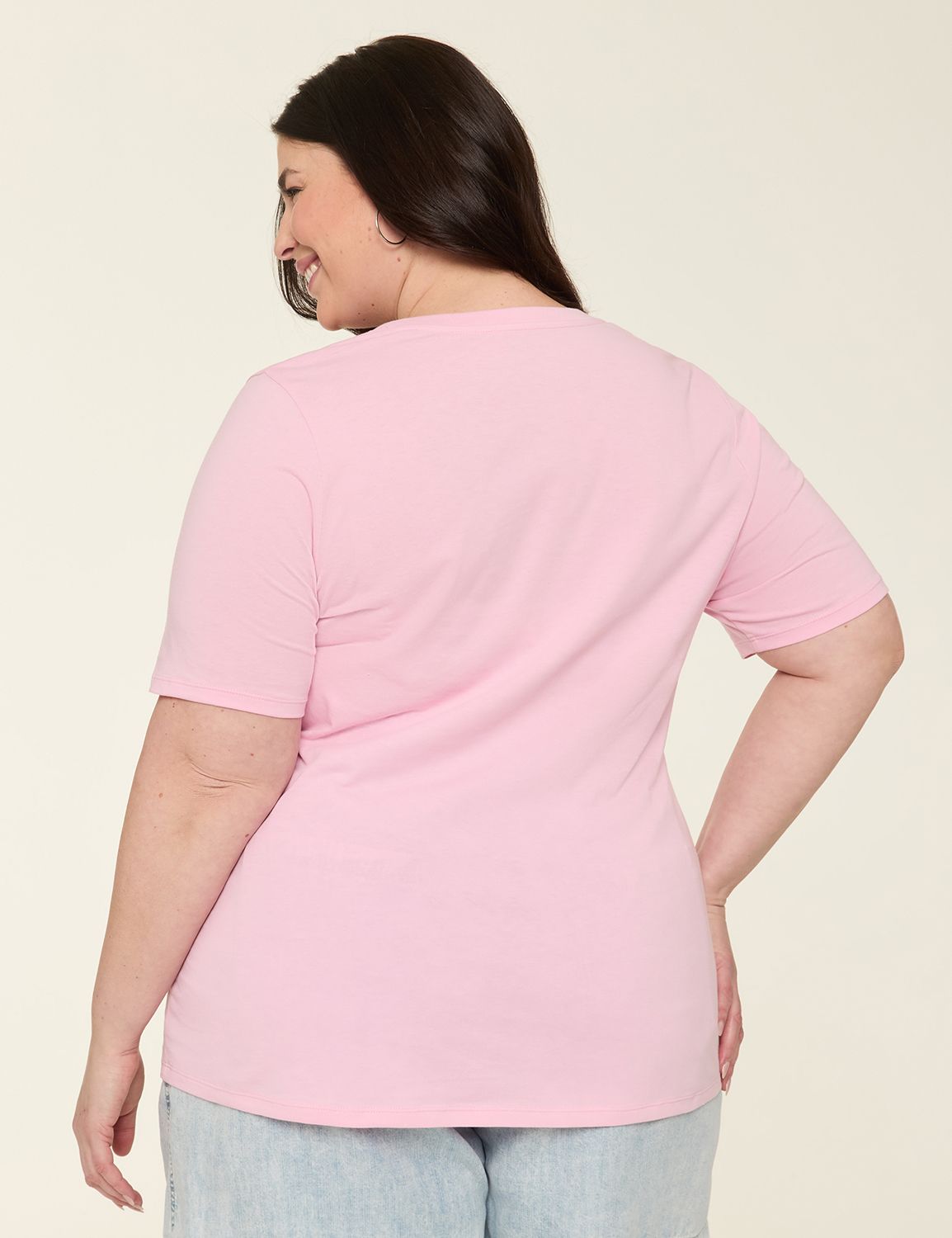 Classic Perfect Sleeve V Neck Tee S Product Image 2