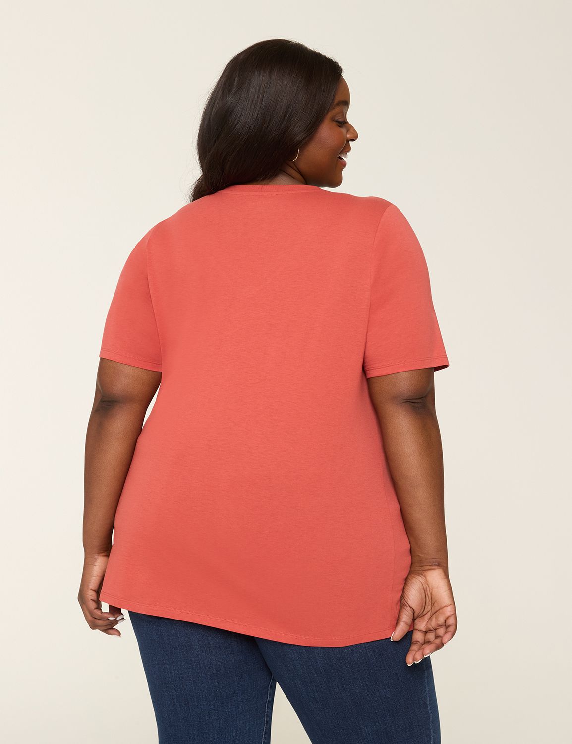 Classic Perfect Sleeve V Neck Tee S Product Image 2