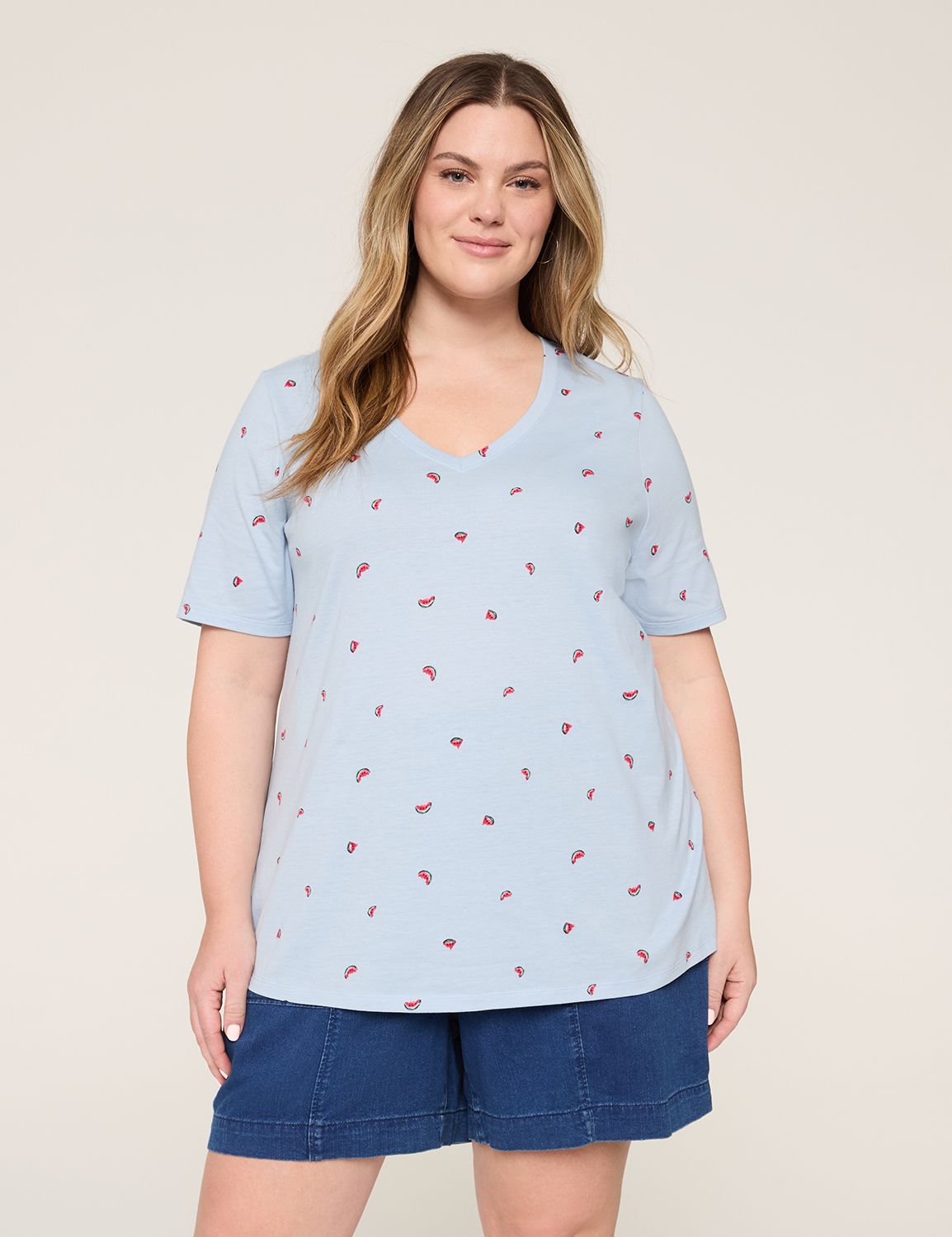 Perfect Sleeve V-Neck Tee
