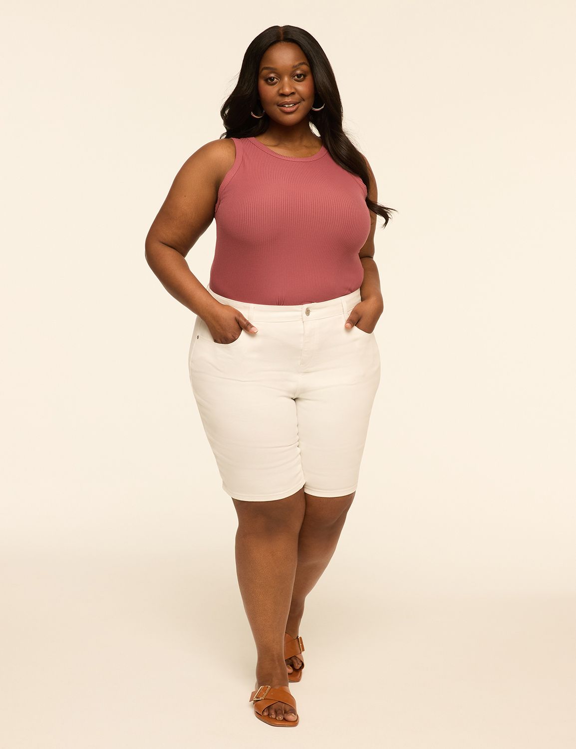Sleeveless High Neck 3x2 Rib Tank F Product Image 3
