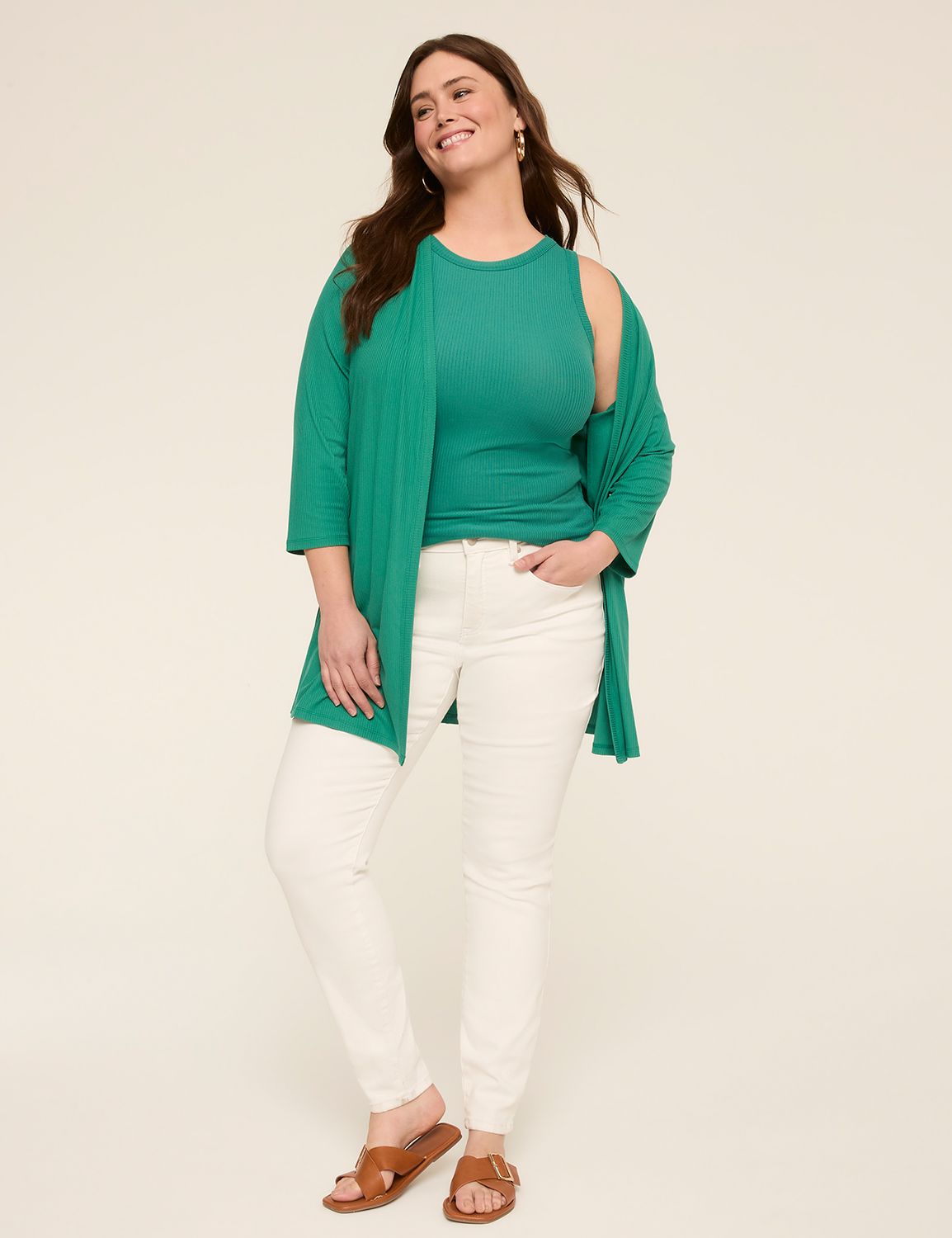 Sleeveless High Neck 3x2 Rib Tank S Product Image 3