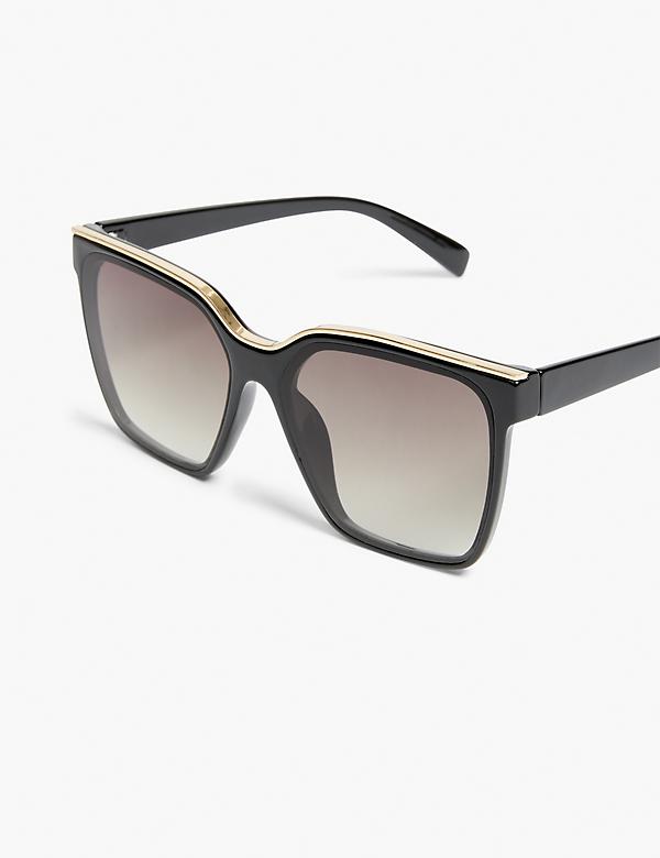 Black Embellished Cateye Sunglasses