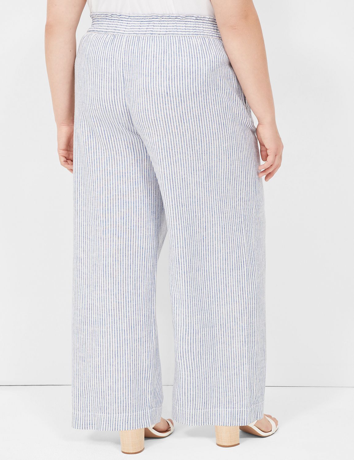 Lane bryant white hot sale linen pants