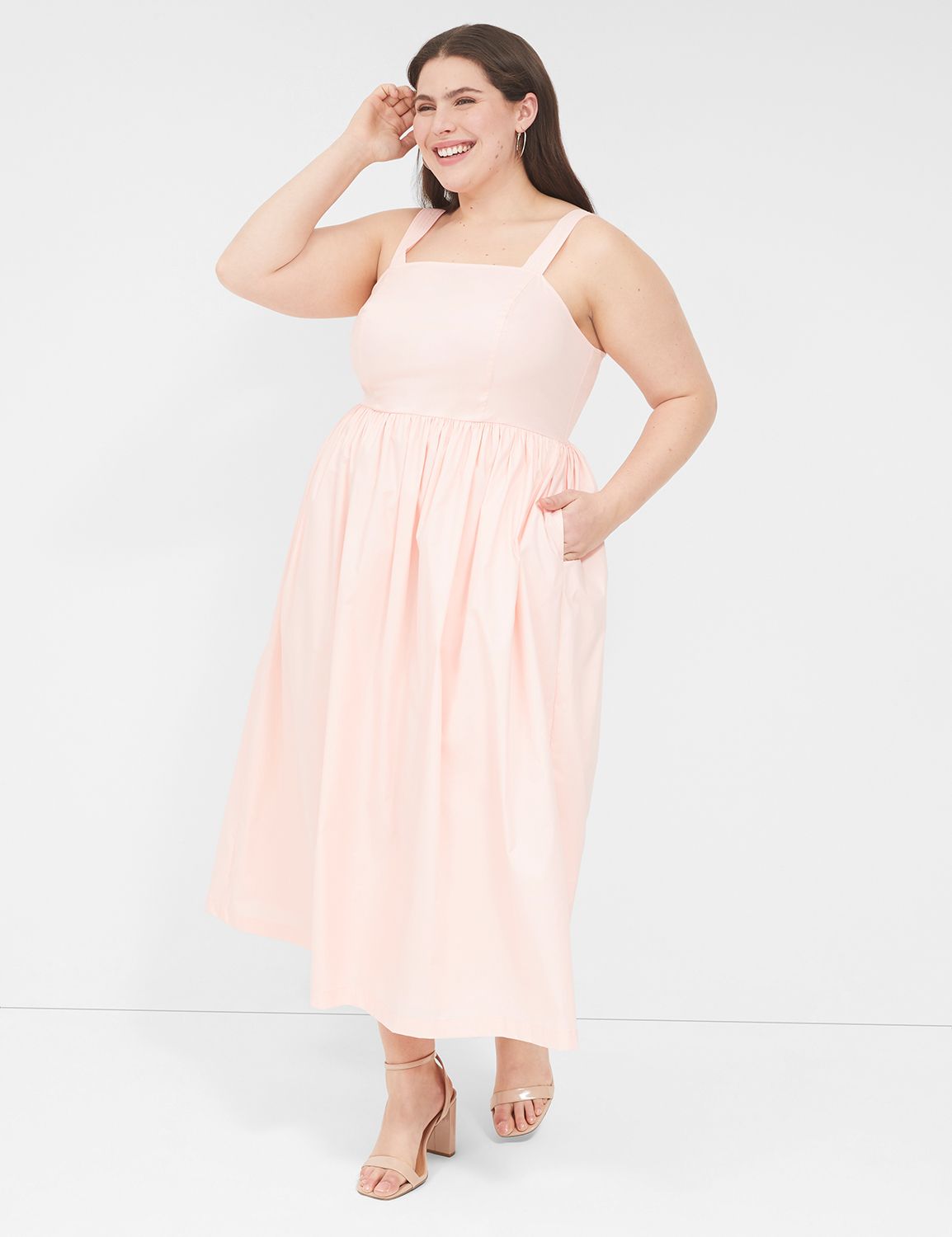 Bare Princess Seam Bodice Pleated S LaneBryant