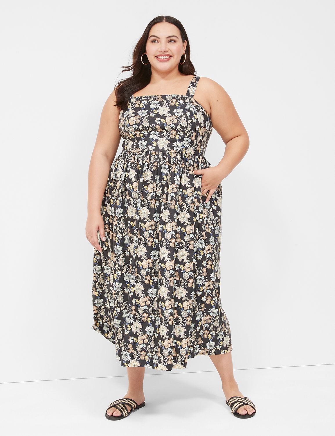 Bare Princess Seam Bodice Pleated S | LaneBryant