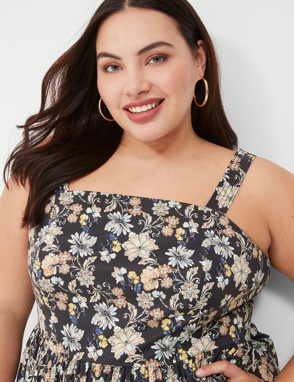 Bare Princess Seam Bodice Pleated S | LaneBryant