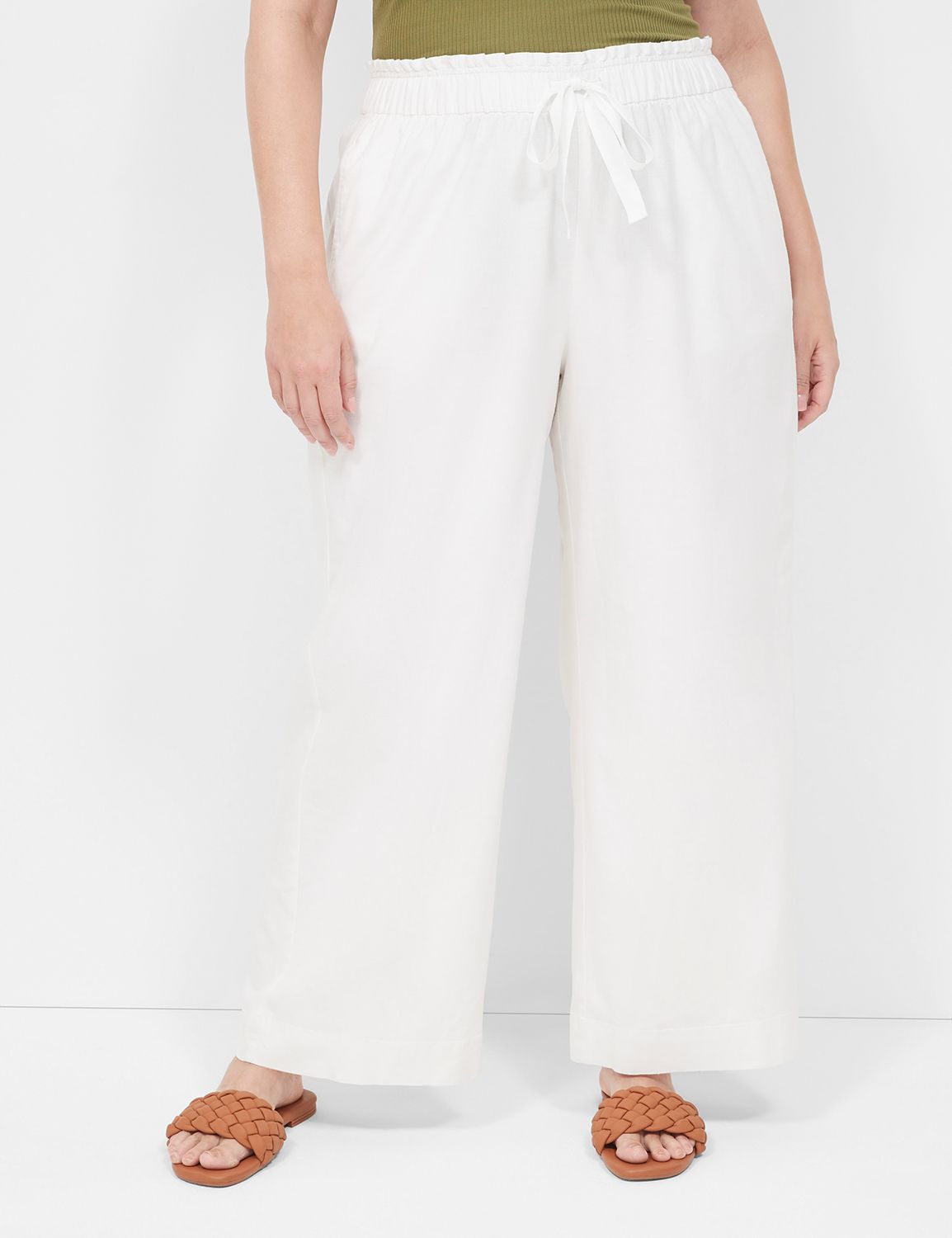 SP24 Color Blocked Wide Leg Pant_PANT_Bright White/Pearl Heather