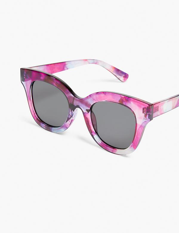 Pink & Purple Watercolor Cateye Sunglasses