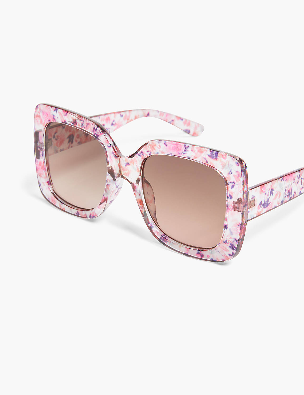 Pink Floral Oversized Square Sungla Product Image 1