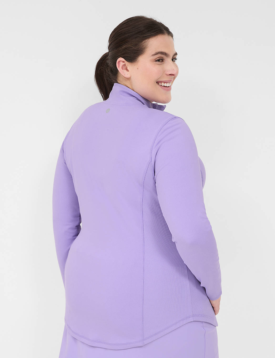 Long Sleeve Zip Front Wicking w/ Ri Product Image 2