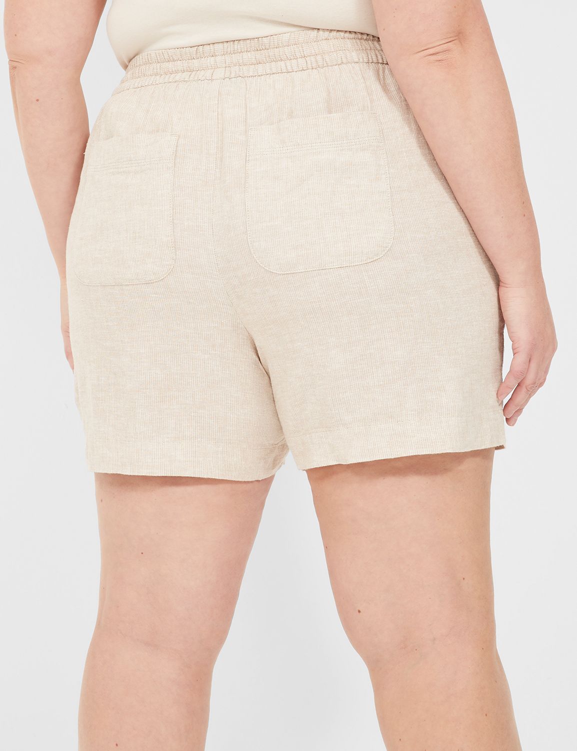 Halora - Short Linen Set in Yellow Stripes main image 1