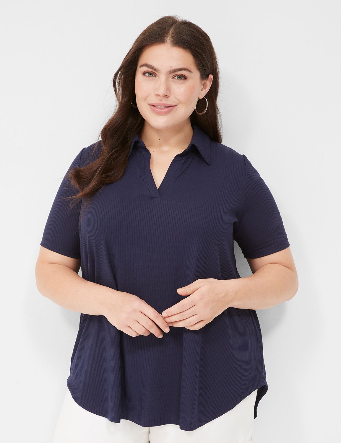 WV Elbow Sleeve Split Neck Swing Po Product Image 1