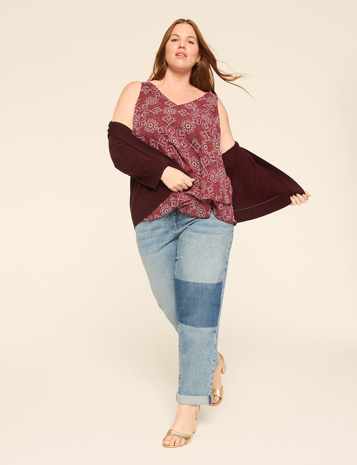 Swing Double-Layer Chiffon Tank | LaneBryant