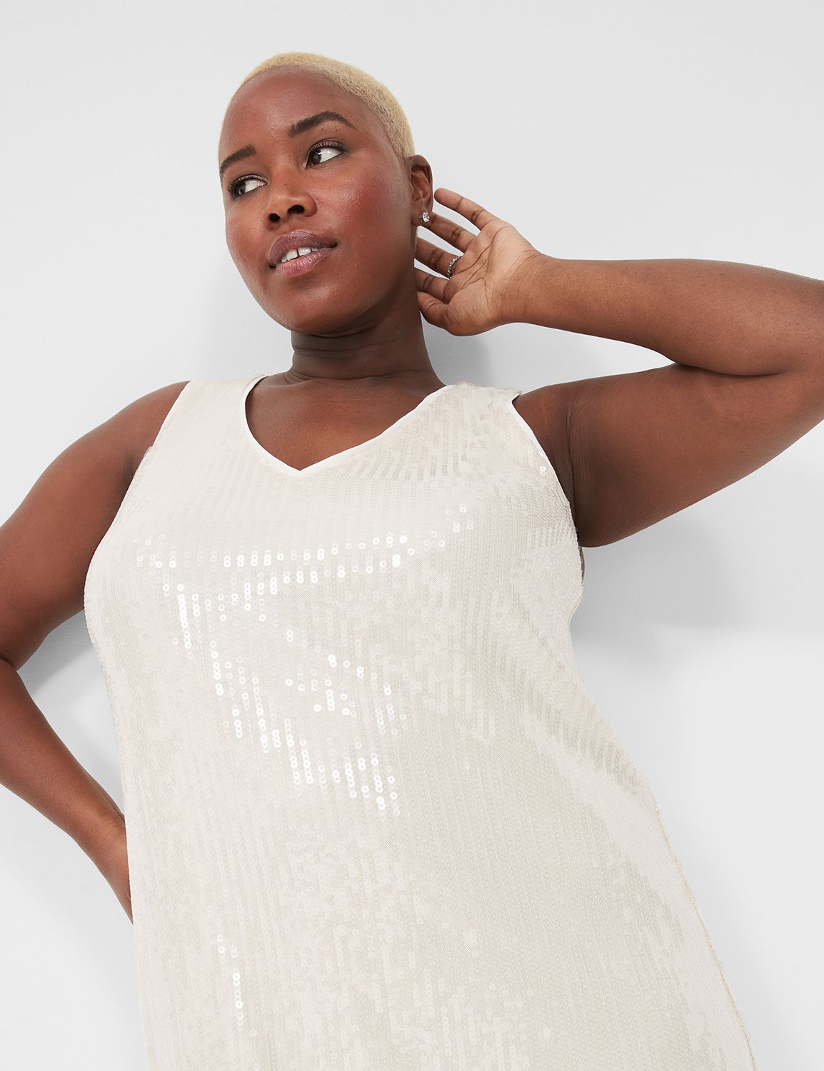 Bare V Neck Sequin Midi 1139744 Product Image 3