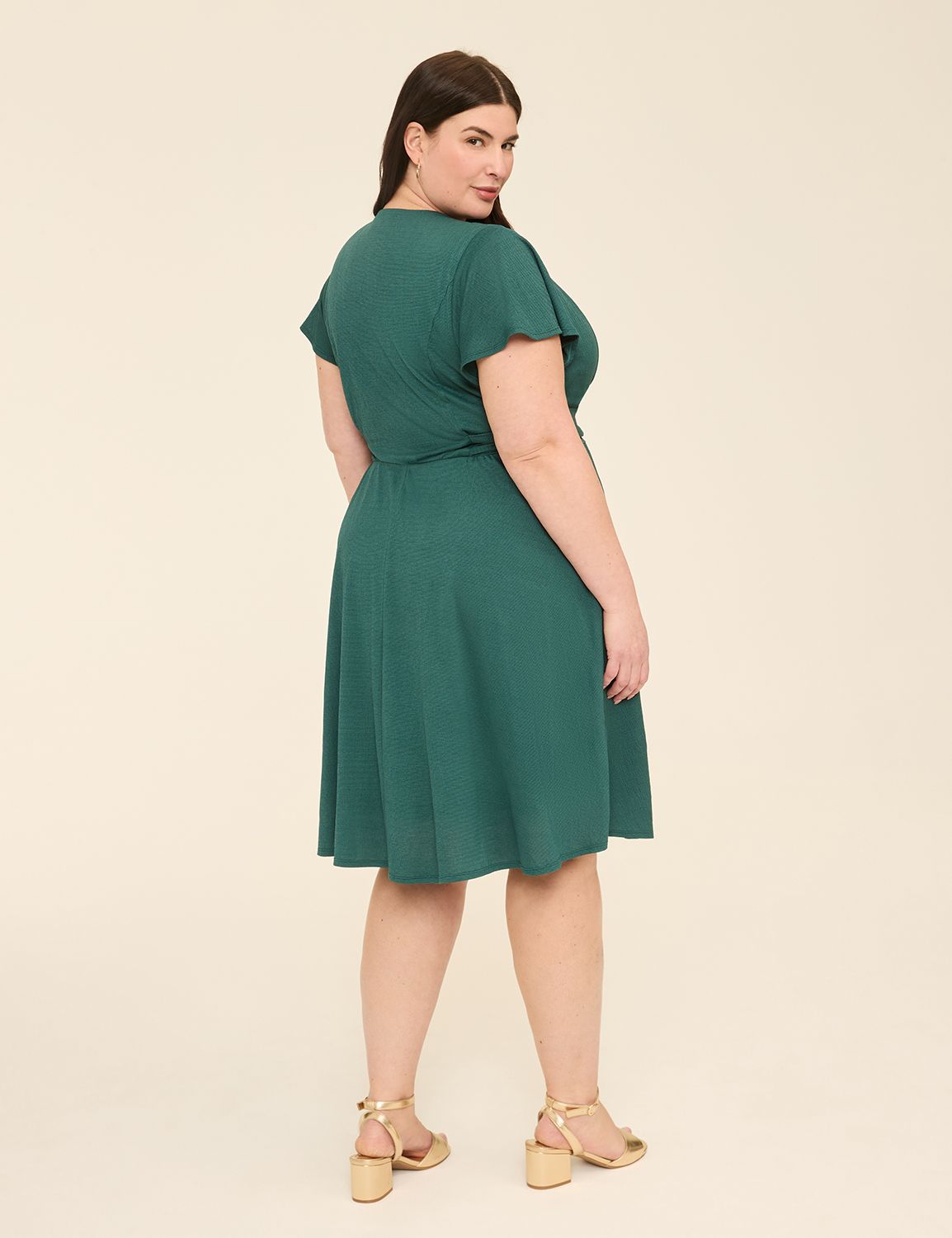knitted dress open back Compact Ultra Stretch Knit Dress With Cut Out Back Brown / 14 / R125UK1656