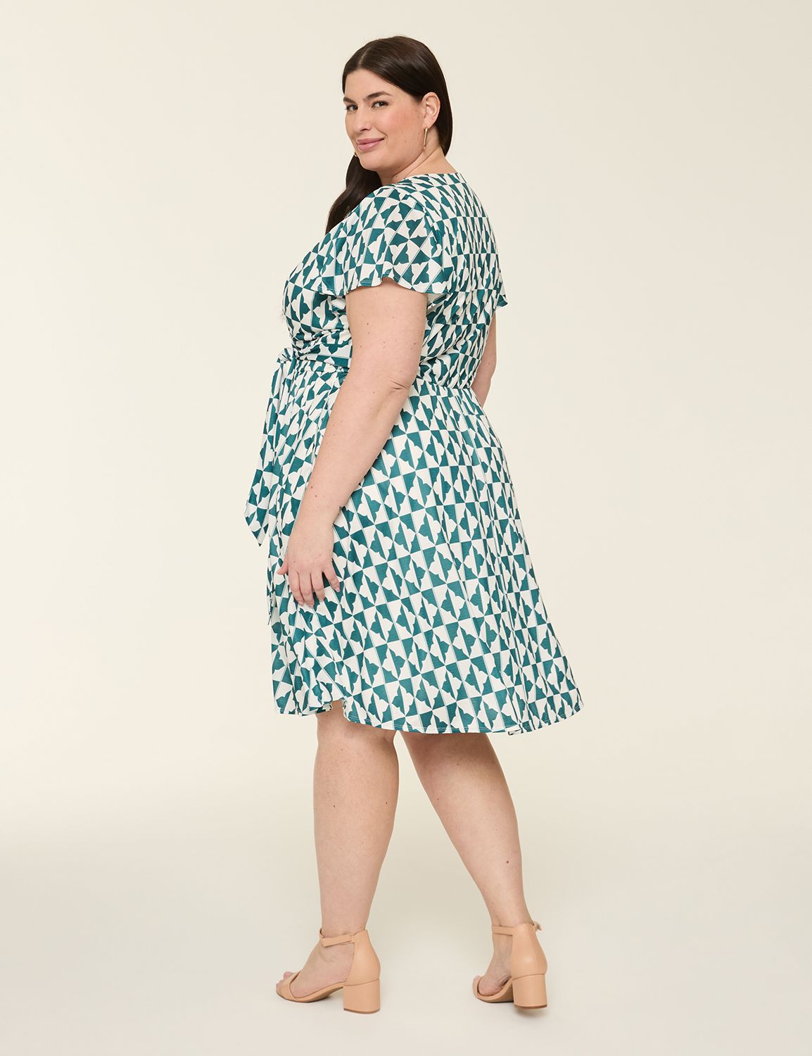 Short Flutter Sleeve Surplice Lena | LaneBryant