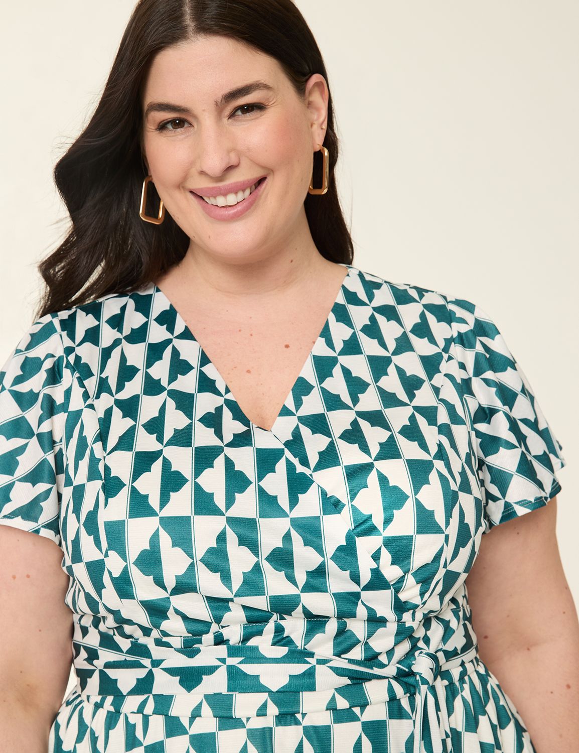 Short Flutter Sleeve Surplice Lena | LaneBryant