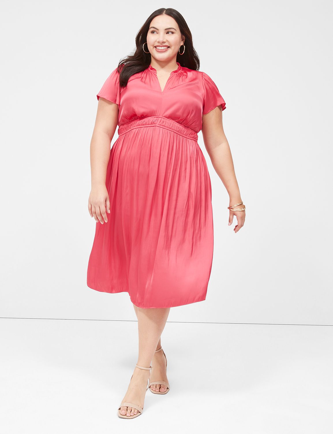 Plus size pink dresses