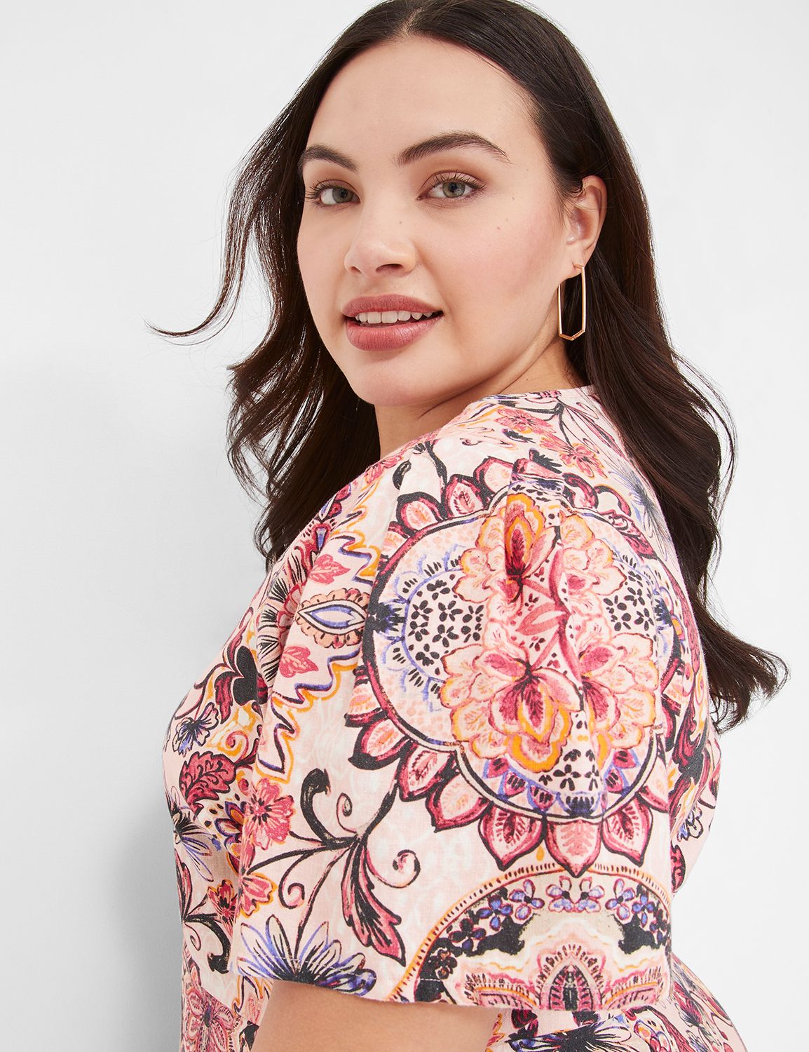 Long Blouson Sleeve Scallop Hem Max Product Image 3